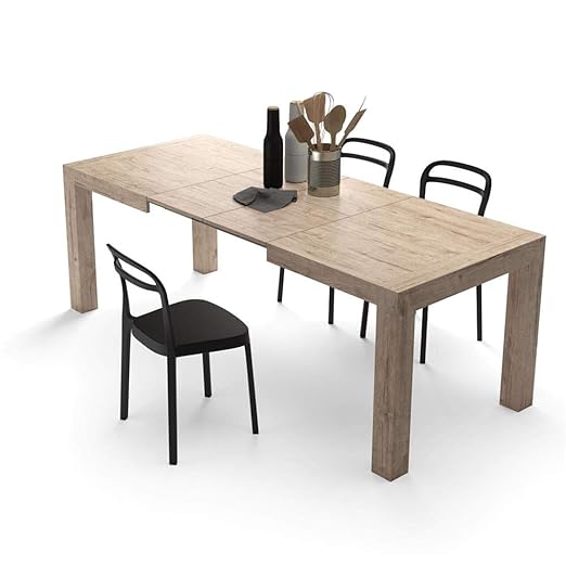 Mobili Fiver, Extendable Kitchen Table, Iacopo, Oak, 140 x 90 x 77 cm