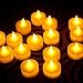 Instapark Flameless LED Tea Light Candles Battery Powered Realistic Bulk Tealights, Warm Amber, Pack of 24