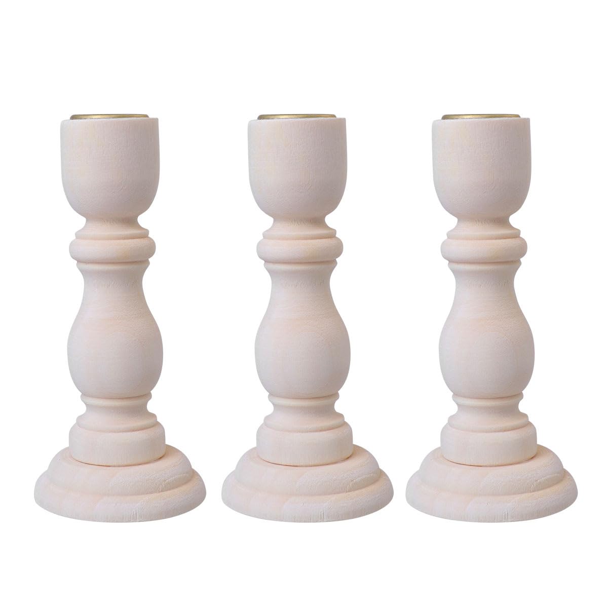 Decorative Candle Holder Candle Stands Table Centerpieces Wooden Candlestick for Dining Room 3pcs