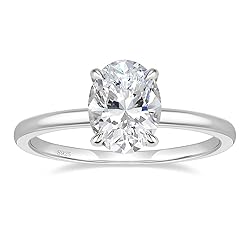 EAMTI 3CT 925 Sterling Silver Engagement Rings Oval