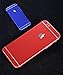 Toeoe 6/6s (4.7'') High-Strength and Super-Thin Tough Metallic Film Sticker Full Body Protector Skin + Ultra Clear Front Screen Protector for iPhone 6/6s Red