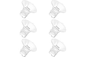 BDICOVE 6pcs Updated Silicone Flange Insert 21mm Compatible with Momcozy/Medela/Spectra/Eufy/Lansinoh/TSRETE/Elvie/NCVI/Paruu Breast Pump, for 24mm Flange/Shield, Breastfeeding Essential Replacement Pump Part