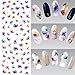 AMA(TM) 12 Sheets Water Transfer Nail Art Stickers 3D Design Manicure Tips Decal Decor Nail Tips Decorations (Multicolor)