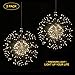 Hensun String, 8 Modes Dimmable with Remote Control, Battery Operated Hanging Starburst 198 LED IP44 Waterproof, Decorative Wire Lights for Parties, Warm White Pack