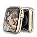 Compatible with Apple Watch Band with Case 42mm 44mm for Women, CTYBB Rhinestone Metal Jewelry Wristband Strap Replacement for iWatch Bracelet Series 4/3 / 2/1, Gold