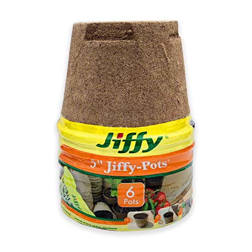 PLANTATION PRODUCTS Jp508 Round Peat Pot, 5-Inch, 6-Pack