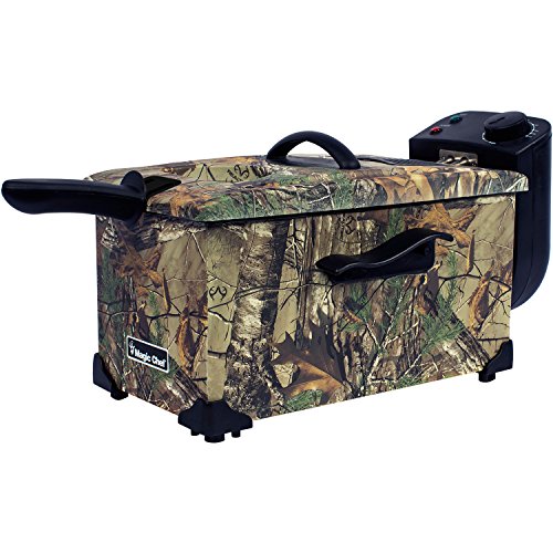 Click Here to See More Images Magic Chef MCL3LDFRT Deep Fryer with Foldable Basket Handle, 3L, Camouflage