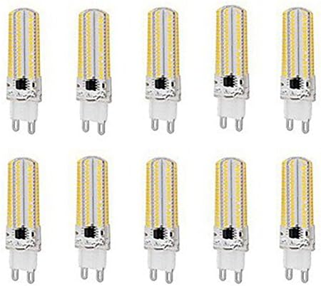 WELSUN G4 / G9 / E12 / BA15D LED Bulb Dimmable 8W 700LM Energy Saving Bulb 152 SMD 3014 LED Corn Bulbs AC 110V [Energy Class A+++] 10-Pack ( Color : Warm white , Size : G9 )