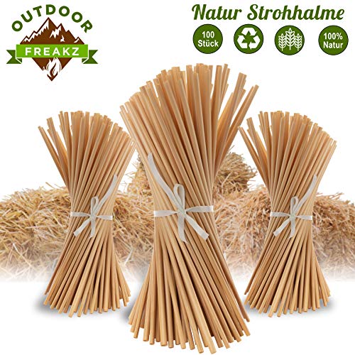 OUTDOOR FREAKZ Natur Strohhalme aus Stroh - Die Alternative zu Papier, Metall oder Bambus - Umweltfreundlich… – Bild 3