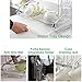 WORTOOL Dish Drying Rack 2 Tier Dish Rack and Drain Board, 21 inch ‘S’ Shape Double Draining Tray Design Effectively Prevent Cross-Contamination.