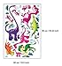 Wall Decal Stickers Dinosaurs T-rex Kids Bedroom Nursery Daycare and Kindergarten Mural Home Decor DIY Self Adhesive Removable