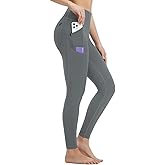 baleaf Women's Leggings with 6 Pockets 25'' High Waisted Workout Yoga Tummy Control 7/8 Ankle Pants