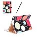 ProCase for iPad 9.7 Inch iPad 6th/5th Generation Case 2018 2017/iPad Air 2/Air 1 Case, Premium Leather Folio Corner Protection Multi-Angle Viewing Stand Cover with Front Pocket Pen Loop -Circles