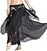 ZLTdream Women's Belly Dance Chiffon Skirt with Coins