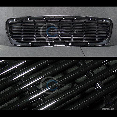 R&L Racing Black Finished Front Grill Horizontal Billet Hood Bumper Grille 1997-2004 For Dodge Dakota/Durango