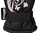 SimpliKids Girl's Waterproof Winter Snowboard Ski Gloves, Black, L(10-12Y)