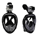 Tribord EasyBreath Full Face, Anti-Fog, Hypoallergenic Silicone Facial Lining, 2016 Version (Black, L/XL)