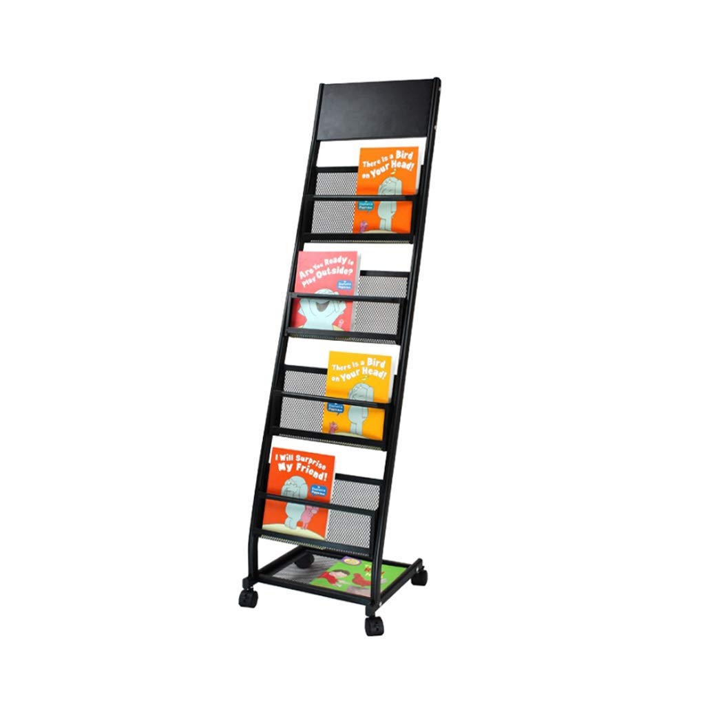 Cheapest Display Stands Metal Magazine Rack With 4 Wheels Large Mobile Brochure Display Stand Home Magazine Rack Floor Magazine Rack 100 Free Shipping Dnoodlehousespid Com