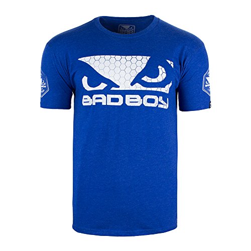 Bad Boy MMA Men's Authentic Prime Walkout Athletic Cut T-Shirt Blue/White - Medium