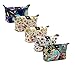 HOYOFO Women’s Cosmetic Bags Travel Small Makeup Storage Pouch Cosmetic and Toiletries Organizer Bag Pack of 5, M set