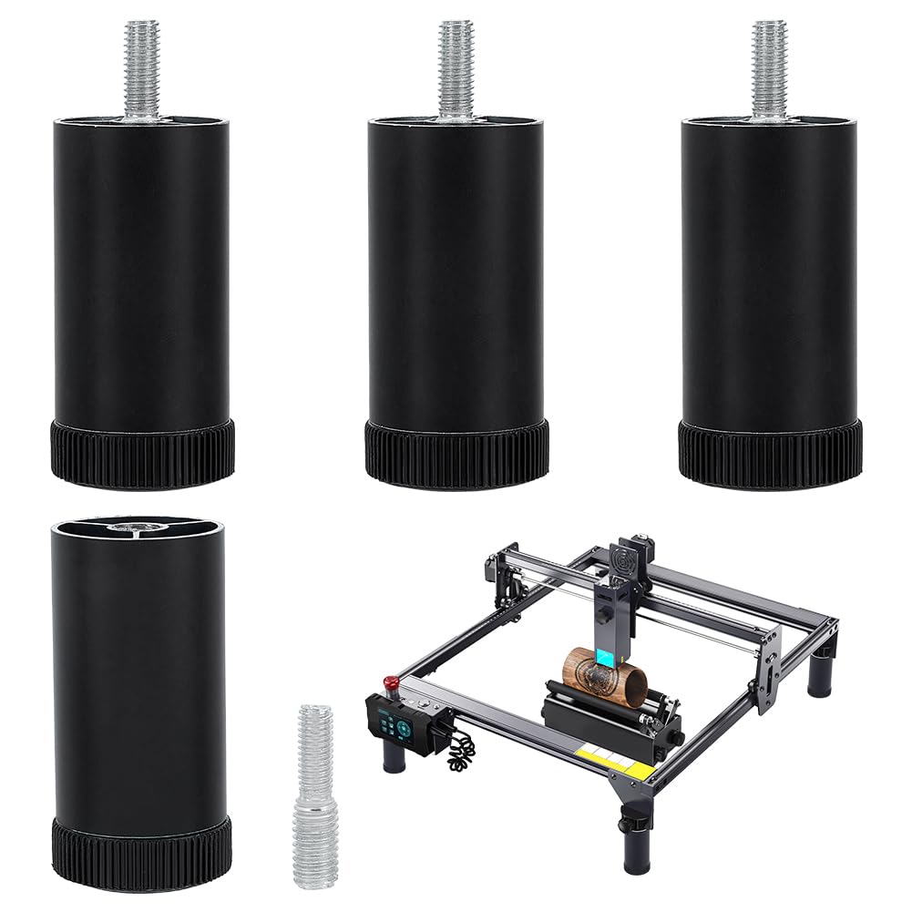 BENECREAT 4Pcs Laser Engraver Raiser, Laser Cutter and Engraver Machine, Laser Engraving Machine Riser for Most Laser Engraver, Increase 56.5mm