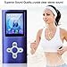 Lonve MP3 Player MP4 Player 16GB Portable Media Music Player with FM Radio Voice Recorder Supporting MP3 WMA WAV Perfect for Kids Sports Purple