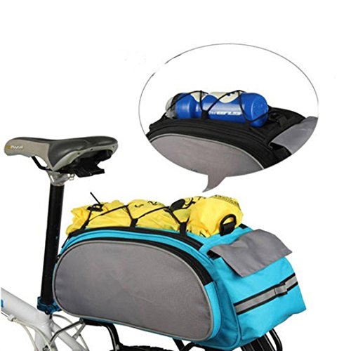 Chartsea Cycling Handbag Bicycle Storage Pannier Bike Saddle Rack Rear Seat Bag Shoulder (Black) - Thumbnail 2