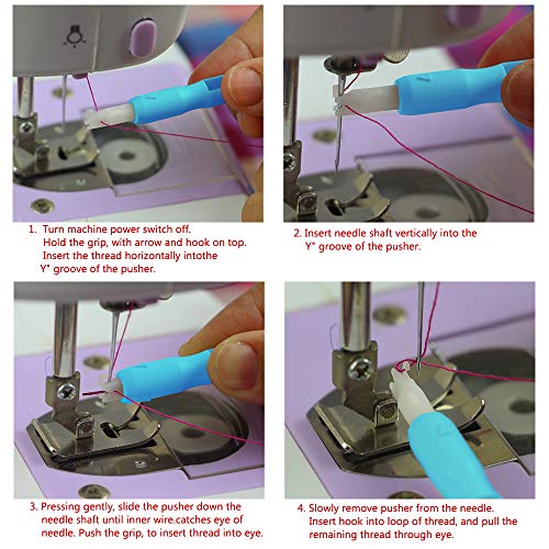image for ManYee 3pcs Sewing Needle Inserter Machine Needle Threader Inserter Ma