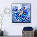 Yeefant Blue Bird Landscape Embroidery Paintings No Fading 5D Canvas Rhinestone Pasted DIY Part Drill Diamond Cross Stitch Home Wall Decor for Bedroom Living Room,12x12 Inch,MulticolorC