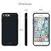 TORU CX PRO iPhone 7 Plus Wallet Case with Hidden ID Slot Credit Card Holder Hard Cover & Mirror for iPhone 7 Plus/iPhone 8 Plus - Matte Black