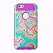 iPhone 6 /6s Case,AnnBay High Impact Drop Protection Hard Hybrid Dual Layer Heavy Duty TPU Scratch Resistant Case Armor Cover Case with Totem Flower Pattern for iphone 6 /iphone 6s (Purple)