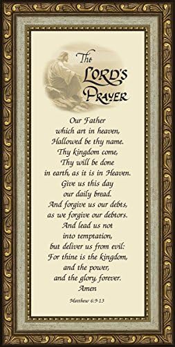 The Lord’s Prayer from the Sermon on the Mount Christian Scripture Framed Ideal Gift for personal victory communicating our feelings to God.