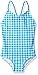 Kanu Surf Girls' Melody Beach Sport 1-Piece Swimsuit, Lilly Aqua Check, 4T