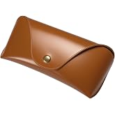 RHBACRU Compatible with Ray Ban Case,Brown Leather Compatible with Rayban Sunglasses Case Fit for Ray-Ban Meta Smart Glass.