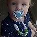 Pacifier Clip Universal Binky Holder for Baby Boy with Teething Silicone Beads in Unisex Gender Neutral (Marvelous Mint)