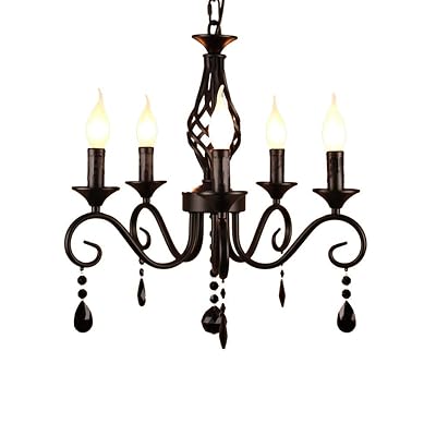 Elegant Chandelier,Candles Antique Crystal Traditional Style Ceiling Light Requires E1440W Bulb Pendant Light