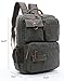 Aidonger Vintage Canvas School Backpack Laptop Backpack (Gray)