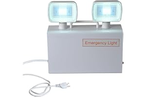 Apmeetlux Emergency Light, 500lm 4Hours Battery Powered LED Backup Light Commercial Exit Fixtures for Business Home Office Ni