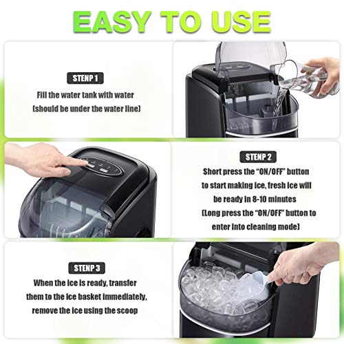 Antarctic Star Ice Maker Machine Countertop,Portable Automatic 9 Ice