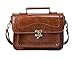 ECOSUSI Fashion Girl's Faux Leather Satchel Purse Small School Crossbody Messenger Bag Work Cross-body Bag Brown