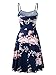 TIMSEM Women's Sleeveless Adjustable Strappy Summer Floral Flared Swing Dress Medium FL-6
