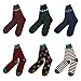 Novelty Knee High Socks, Gmall Women's Thanksgiving Christmas Snowflake Moon&Tree&Star Dress Socks, 4 Pairs
