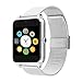 Bluetooth Touch Screen Smart Watch, Beafup Stainless Steel Wristwatch with Camera/SIM Card Slot Call SMS Remind Sleep Monitor Pedometer Support SIM TF Card for iOS and Android (Silver Metal)