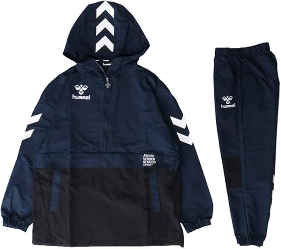 Amazon ヒュンメル ウインドブレーカー メンズ 上下 Hummel フード付き ハーフジップ Lサイズ Haw80 Nvy コート ジャケット 通販