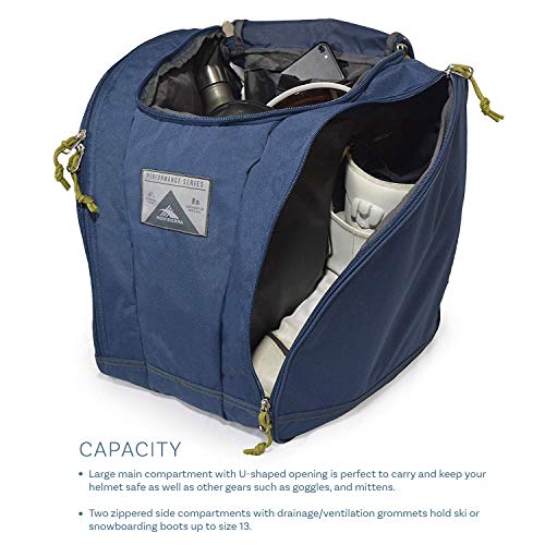 image for High Sierra Trapezoid Ski Boot Bag Backpack with Compression Straps an
