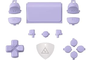 eXtremeRate D-pad R1 L1 R2 L2 Triggers Touchpad Action Home Share Options Buttons for ps4 Controller, Light Violet Full Set B