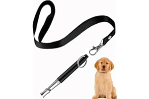 ESONLITOR Dog Whistle to Stop Barking, Adjustable Pitch Ultrasonic Training Tool Silent Bark Control for Dogs- Pack of 1 PCS Whistles, Black