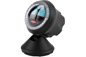 AQUR2020 Car Compass, Inclinometer Car Guide Ball Angle Slope Level Meter Finder Tool Balancer Measure Equipment for Car Vehicle Sea Marine Boat Ship Outdoor Trip,Black