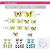 Uelfbaby 12Pcs 3D Butterfly Wall Stickers Decor Art Decorations(White)