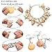 Jangostor Shells Set (9 Kinds 150PCS Sea Shells with Hole/ 5 PCS Metal Keychain/ 20 PCS Jump Rings/ 5 M Crystal Elastic String) Natural Colorful Seashells Perfect for Jewelry Making, Home Decoration